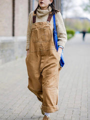 Women'S Canvas Dungarees – Relaxed Fit & Workwear-Inspired Style