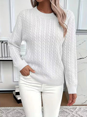 Adriana – Cable-Knit Cozy Long-Sleeve Sweater