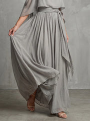 Marisol | Layered Drape Cold Shoulder Top Wide Leg Set