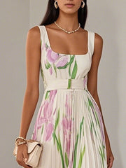 Mary™ - Elegant Pleated Maxi Dress