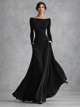 Maris | Draped Long Sleeve Maxi Dress