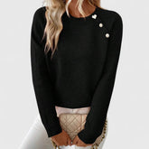 Isabelle – Elegant Pearl Button Sweater
