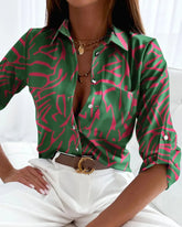 Fazaide - Fashionable Blouse With Art Print