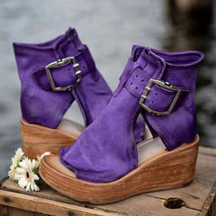 TORI – CHIC BUCKLE WEDGE SANDALS