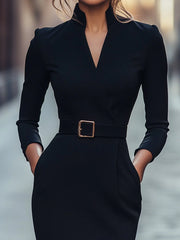 Grace - Classic Belted Pencil Dress