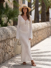 Seleium | Knit Bell Sleeve Maxi Dress