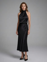 Rivelle | Halter Draped Midi Dress