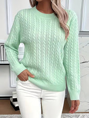 Adriana – Cable-Knit Cozy Long-Sleeve Sweater