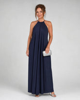 Shotle | Sleeveless Soft Neck Flowing Maxi Dress
