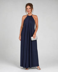 Shotle | Sleeveless Soft Neck Flowing Maxi Dress