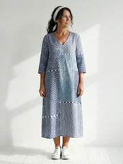 Nolan | Fit Patchwork Midi Dress