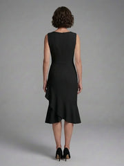 Cosima | Sleeveless Wrap Detail Midi Dress