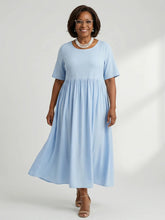 Ciren | Simple Gather Midi Dress