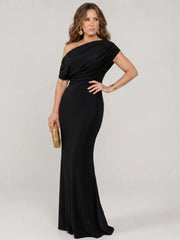 Veran | One Shoulder Fitted Bodice Maxi Dress