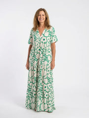 Zuleika | Short Sleeve V Neck Floral Midi Dress