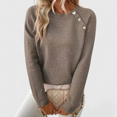 Eloise – Elegant Button Detail Knit Sweater
