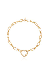 Open Heart Lock Necklace