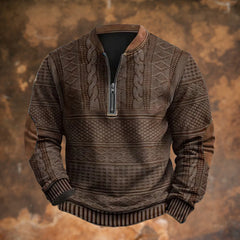 Ford – Textured Half-Zip Pullover Sweater