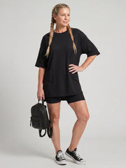 Colette | Short Sleeve Crew Neck Top And Biker Shorts Set