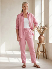 Noor | Long Sleeve Shirt Tapered Pants Set
