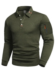 James – Textured Classic Long Sleeve Polo