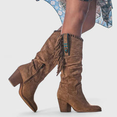 Savannah – Western Charm Fringe Boots