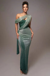 Giselle – Draped Goddess Elegance Maxi Dress