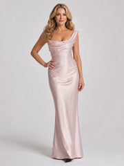 Aureline | One Shoulder Draped Neckline Maxi Dress