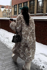 Harper – Luxe Snow Leopard Statement Coat