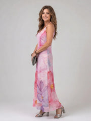 Nemen | Watercolor Flower Sleeveless Flowing Midi Dress