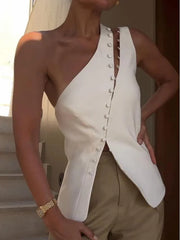 Arielle – Modern Asymmetric One-Shoulder Top