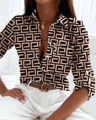 Fazaide - Fashionable Blouse With Art Print