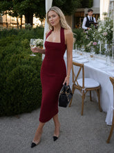 Sabre | Halter Neck Fitted Silhouette Midi Dress