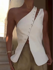 Arielle – Modern Asymmetric One-Shoulder Top
