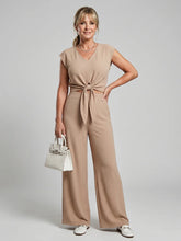 Leonora | Simple V Neck Strap Short Top Wide-Leg Pants Sets