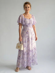 Vaelis | Flutter Sleeve Midi Dress