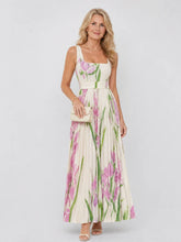 Vimele | Pleated Sleeveless Square Neck Midi Dress
