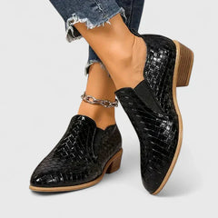 Abby – Chic Woven Ankle Bootie