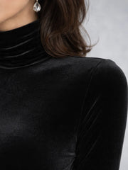 Camille | Ruched Velvet Midi Dress
