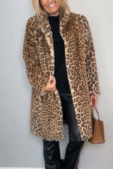 Sabrina – Luxe Leopard Faux Fur Coat
