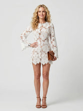 Delilah | High Neck Lace Cutout Detail Mini Dress