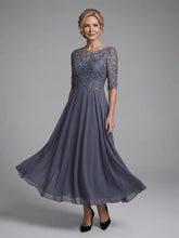 Olivine | Lace Bodice Sheer Sleeve Midi Dress