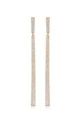 Straight Drop Crystal Dangle Earrings