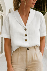 Cathy – Classic Button Blouse