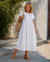 Awaline | Minimal Short Sleeve Relaxed Midi Dress