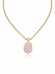 Rose Pendant Snake Chain Necklace