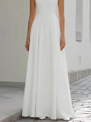 Ruffle Neck Sleeveless A-Line Maxi Dress