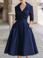 Verena – Elegant Black Vintage Swing Dress