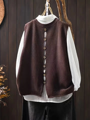 Jane – Back Button Knit Vest