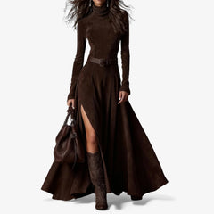TALLULAH - ELEGANT FLOW HIGH-NECK MAXI DRESS